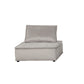 Anna 160" Light Gray Velvet 5 Pc Sectional Sofa Ottoman