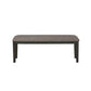 Transitional Look Gray Finish Wood Framed 1pc Bench Fabric Upholstered Seat Casual Dining Furniture