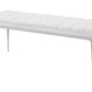 ACME Weizor Bench, White PU & Chrome 77153