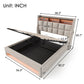 Full size Upholstered Platform bed with a Hydraulic Storage System, LED and USB Charging, Natural (without mattress)