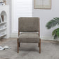 FONDHOME Chenille Single Accent Chair, Wooden Legs, Thick Upholstery, High Density Foam, Small Modern Armless Chair For Living Room Bedroom, Khaki