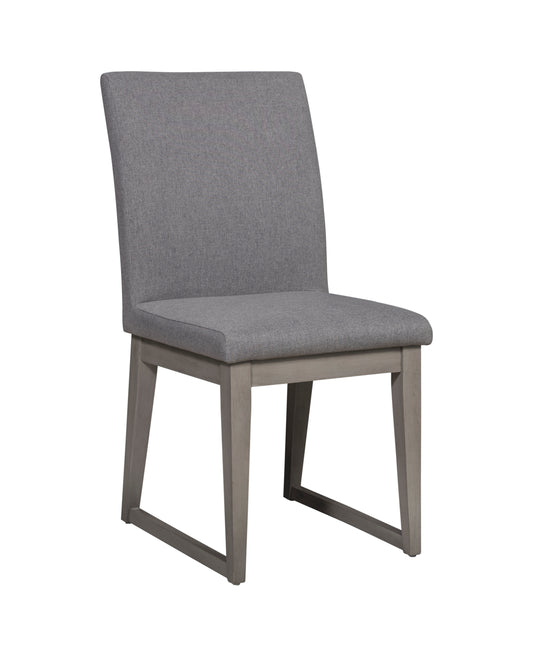 38 H x 19 W x 22 D Grey Minimalistic Dining Chairs (Set of 2) with High Quality MDF and Sleek Finish