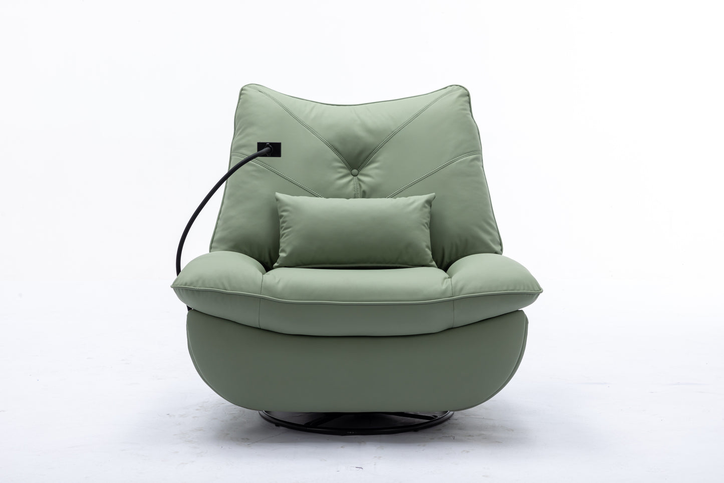 Four Modes Of  Intelligent Voice Control,Atmosphere Lamp,Bluetooth Music Player,USB Ports,Back And Forth Swing, Hidden Arm Storage and Mobile Phone Holder.270 Degree Swivel Power Recliner