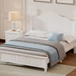 3-Pieces Bedroom Sets,Full Size Wood Platform Bed and Two Nightstands-White