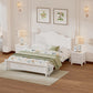 3-Pieces Bedroom Sets,Queen Size Wood Platform Bed  and Two Nightstands-White