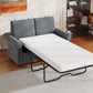 57.4" Pull Out Sofa Bed,Sleeper Sofa Bed with Premium Twin Size Mattress Pad,2-in-1 Pull Out Couch Bed with Two USB Ports for Living Room,Small Apartment, Gray (Old SKU:WF296899)