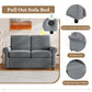 57.4" Pull Out Sofa Bed,Sleeper Sofa Bed with Premium Twin Size Mattress Pad,2-in-1 Pull Out Couch Bed with Two USB Ports for Living Room,Small Apartment, Gray (Old SKU:WF296899)