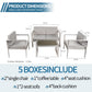 Aluminum Modern 4 Piece Sofa Seating Group For Patio Garden Outdoor