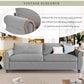 U_Style 80.7'' 2-in-1 Sofa Bed Sleeper with Large Memory  Mattress(63''*70.9*3.3 inch), for Living Room Spaces  Bedroom