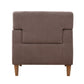 Modern armchair living room chair, upholstered flannel fabric upholstery chair with solid wood legs, home office guest sofa, reading chair,Khaki