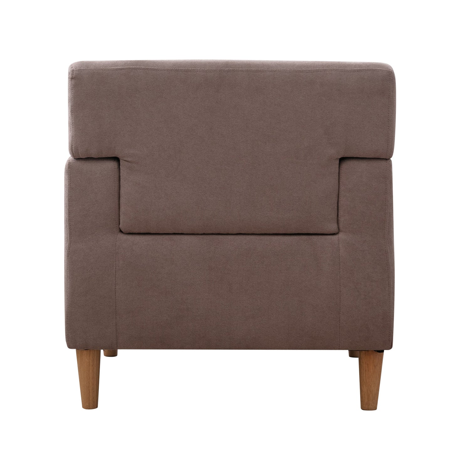 Modern armchair living room chair, upholstered flannel fabric upholstery chair with solid wood legs, home office guest sofa, reading chair,Khaki