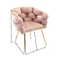 Luxury modern simple leisure velvet single sofa chair bedroom lazy person household dresser stool manicure table back chair pink