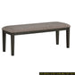 Transitional Look Gray Finish Wood Framed 1pc Bench Fabric Upholstered Seat Casual Dining Furniture