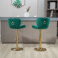 COOLMORE  Bar Stools with Back and Footrest Counter Height Dining Chairs 2PC /SET