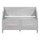 TREXM Rustic Style Solid wood Entryway Multifunctional Storage Bench with Safety Hinge (Gray Wash+ Beige)