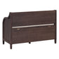 TREXM Rustic Style Solid wood Entryway Multifunctional Storage Bench with Safety Hinge (Espresso + Beige)