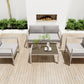 Aluminum Modern 4 Piece Sofa Seating Group For Patio Garden Outdoor