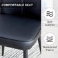 Modern minimalist dining chairs, black PU leather curved backrest and seat cushions, black metal chair legs, suitable for restaurants, bedrooms, and living rooms. A set of 2 chairs. 008