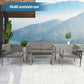 Aluminum Modern 4 Piece Sofa Seating Group For Patio Garden Outdoor