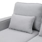 [VIDEO provided] [New] 104" 4-Seater Modern Linen Fabric Sofa with Armrest Pockets and 4 Pillows,Minimalist Style Couch for Living Room, Apartment, Office,3 Colors