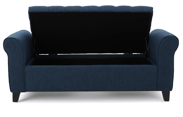 HAYES ARMED STORAGE BENCH