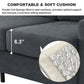 Upholstered Sectional Sofa Couch, L Shaped Couch With Storage Reversible Ottoman Bench 3 Seater for Living Room, Apartment, Compact Spaces, Fabric Dark Gray