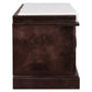 TREXM Storage Bench with 2 Drawers and 2 Cabinets, Shoe Bench with Removable Cushion for Living Room, Entryway (Espresso)