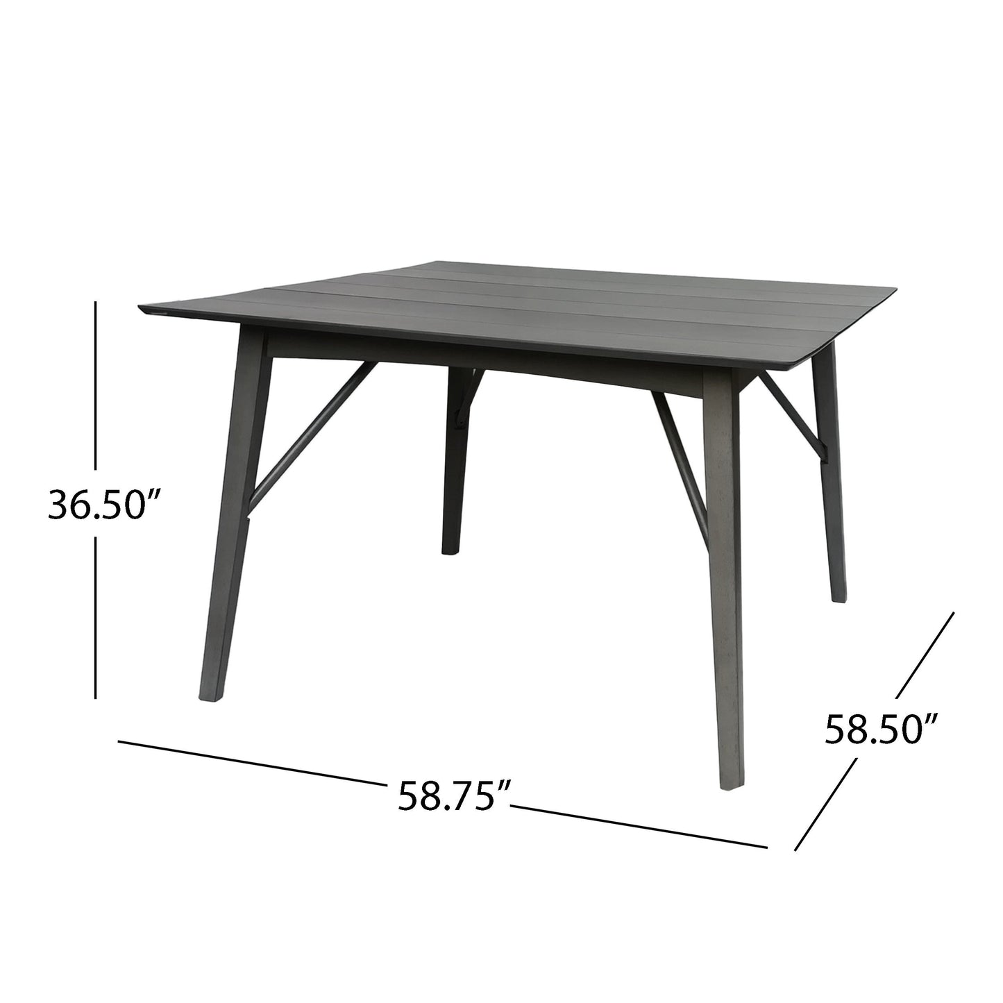 Modern Counter Dining Table, Grey