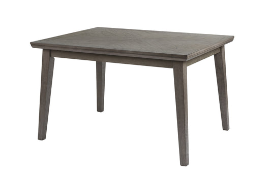 Transitional Simple 1pc Dining Table Gray Finish Mindy Veneer Wood Dining Room Furniture