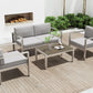 Aluminum Modern 4 Piece Sofa Seating Group For Patio Garden Outdoor