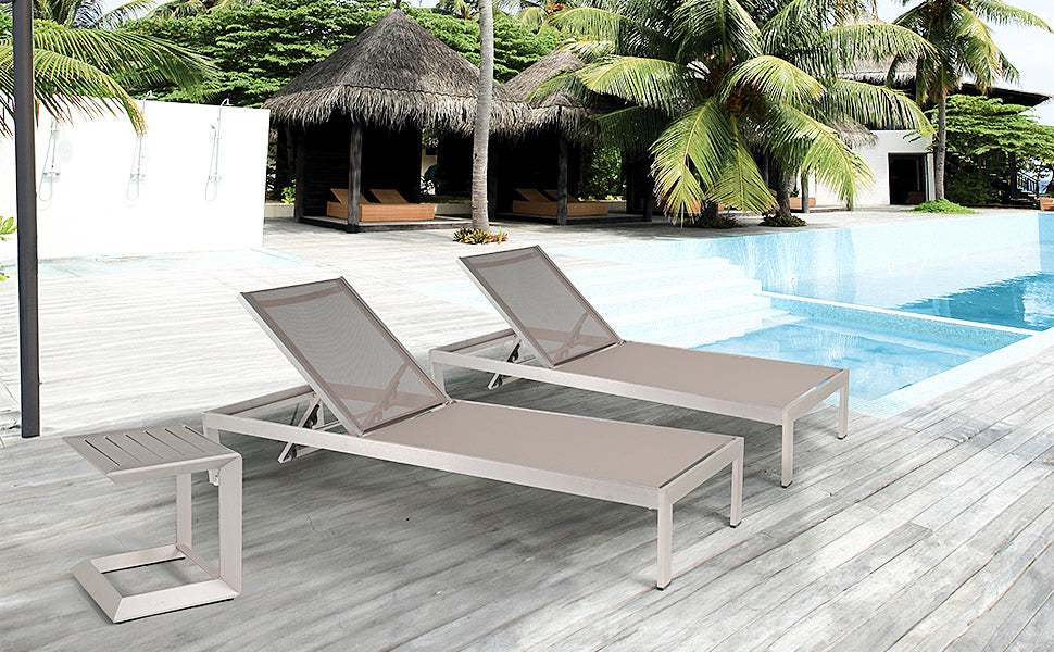 Modern design All aluminum outdoor coffee table and lounge