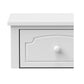 White Contemporary Roman Style, Solid Wood 2 Drawers Nightstand, Bedside Table, Living Room End Table. Paint Sprayed Finishing