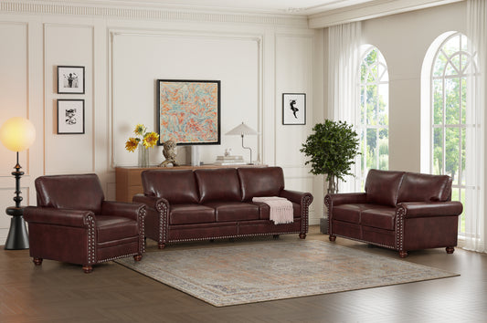 Living Room Sofa with Storage Sofa 1+2+3 Sectional Burgundy Faux Leather