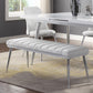 ACME Weizor Bench, White PU & Chrome 77153