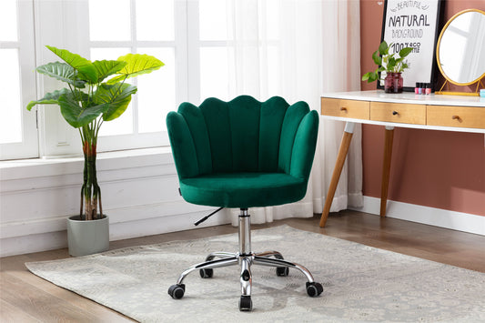 COOLMORE   Swivel Shell Chair for Living Room/Bed Room, Modern Leisure office Chair  Green
