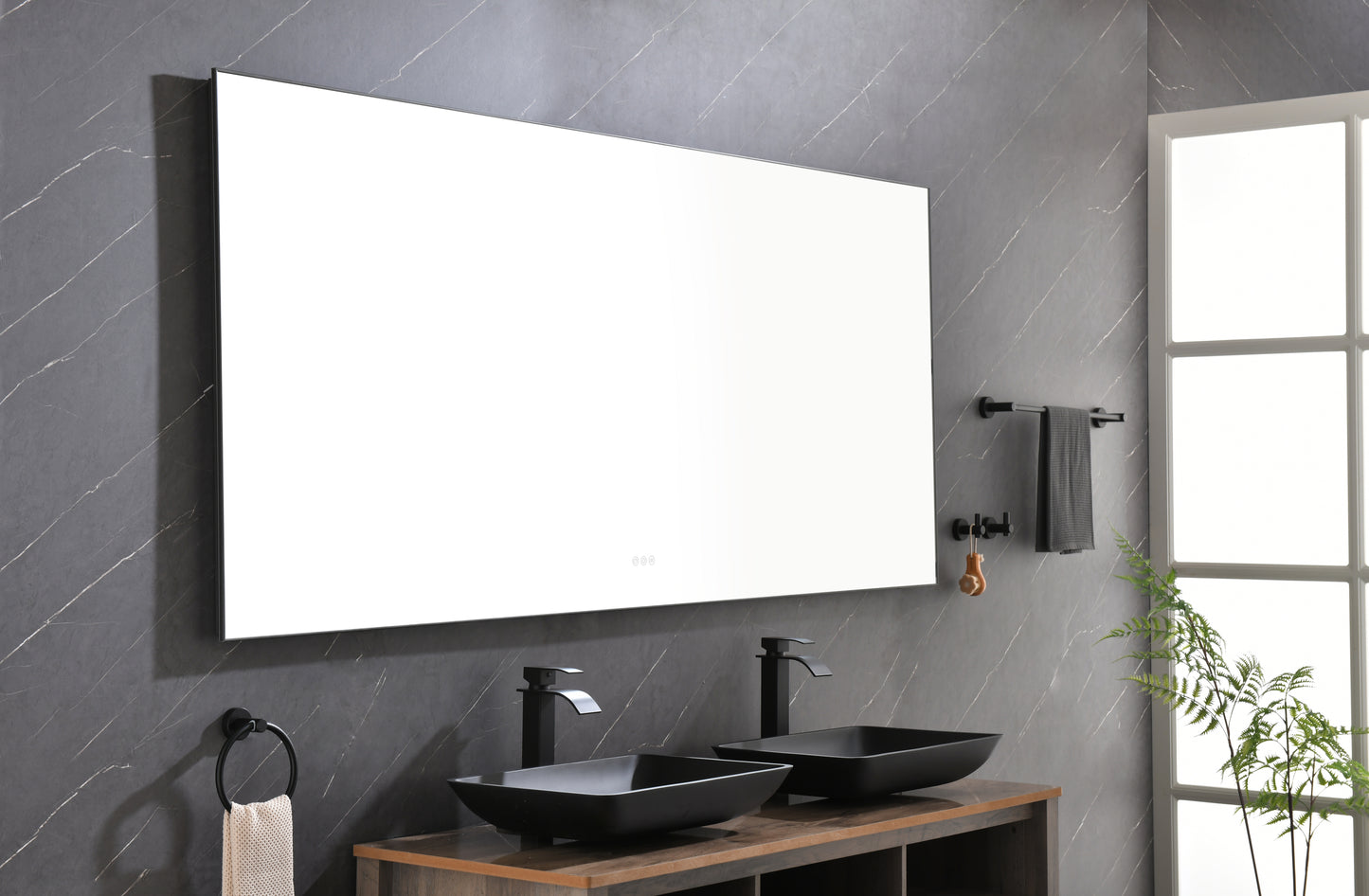 84x 36Inch LED Mirror Bathroom Vanity Mirror with Back Light, Wall Mount Anti-Fog Memory Large Adjustable Vanity Mirror