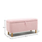 Basics Upholstered Storage Ottoman and Entryway Bench Pink