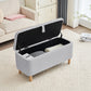 Basics Upholstered Storage Ottoman and Entryway Bench GREY