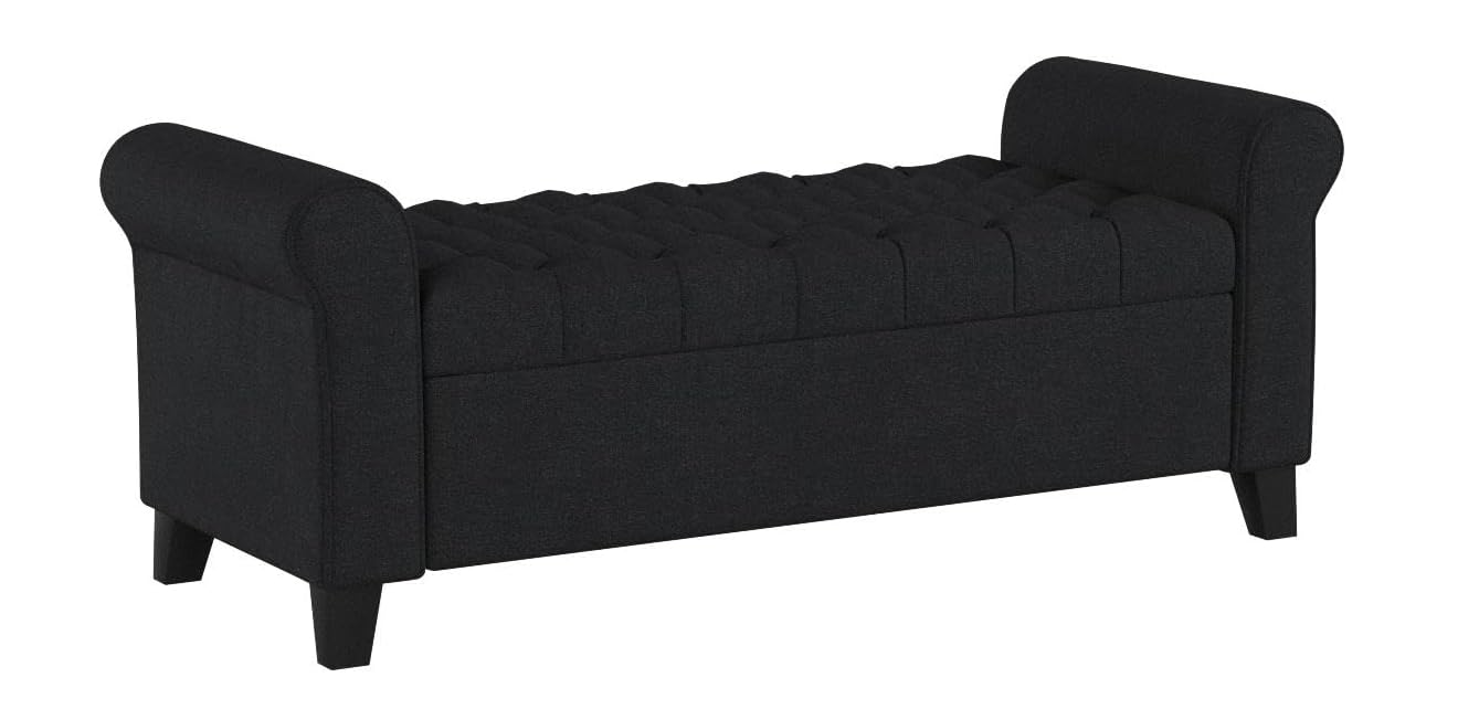 HAYES ARMED STORAGE BENCH