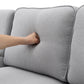 [VIDEO provided] [New] 104" 4-Seater Modern Linen Fabric Sofa with Armrest Pockets and 4 Pillows,Minimalist Style Couch for Living Room, Apartment, Office,3 Colors