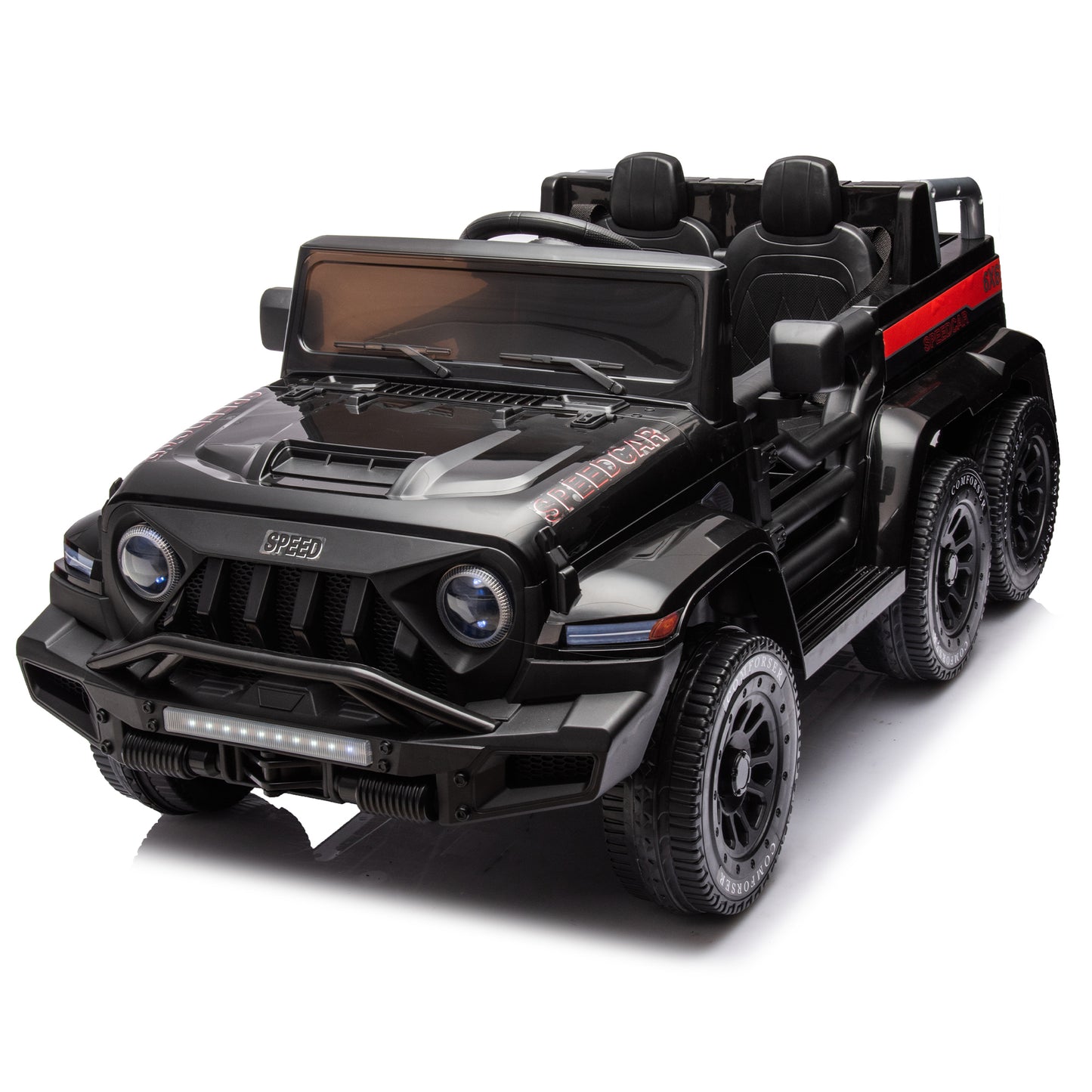 24V Ride On Car for Kids Battery Powered Ride On 4WD Toys with Remote Control,Parents Can Assist in Driving,Music and Lights,Five-Point Safety Belt,Rocking chair mode for back-and-forth swinging