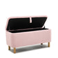 Basics Upholstered Storage Ottoman and Entryway Bench Pink