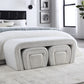 [Video]Welike 46" W Modern Contemporary Upholstered Nesting Bench, including Four nesting benches, teddy