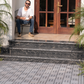 30 PCS Interlocking Deck Tiles Checker Pattern, 12" x 12" Square Light Gray Acacia Hardwood Outdoor Flooring for Patio, Bancony, Pool Side,...
