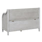 TREXM Rustic Style Solid wood Entryway Multifunctional Storage Bench with Safety Hinge (Gray Wash+ Beige)