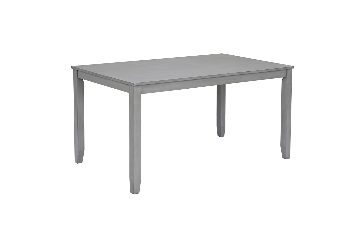 Wooden Dining Rectangular Table with Bench, Kitchen Table with Bench for Small Space,6 Person Dining Table,Gray