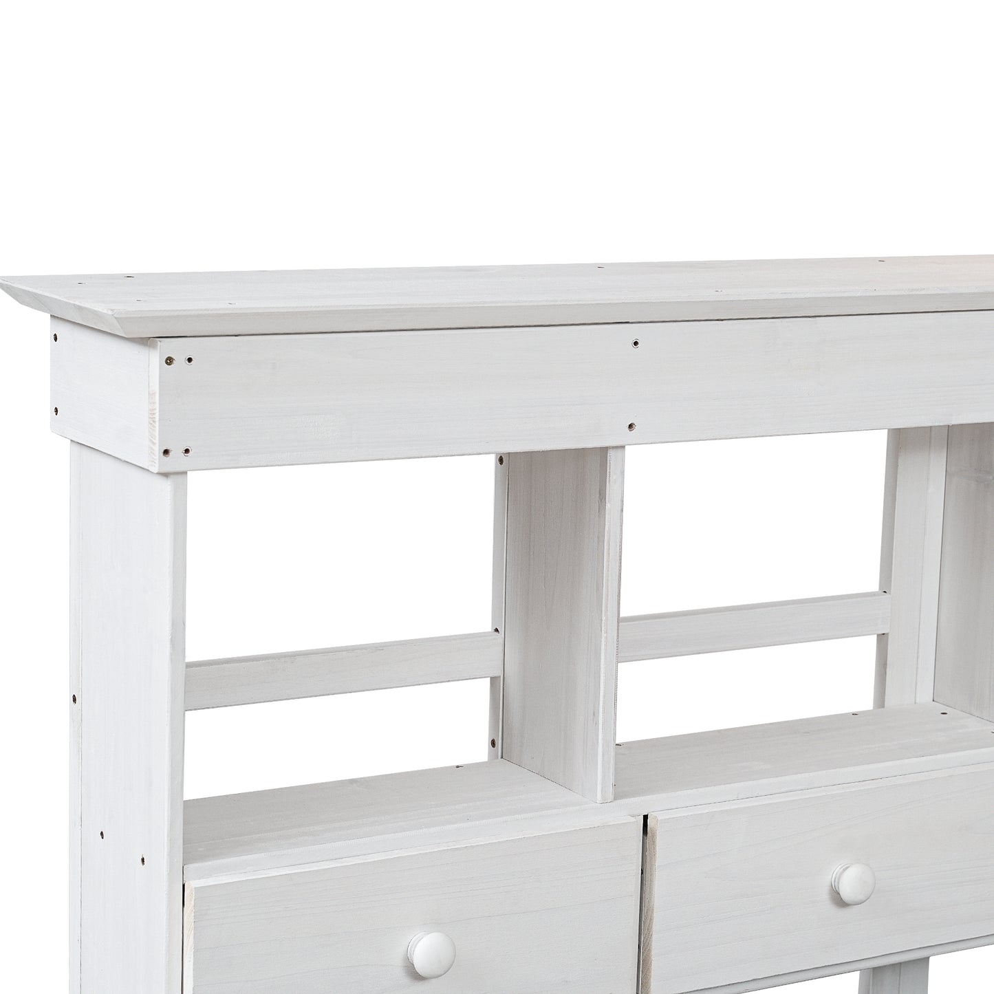 [Video Provided] TOPMAX Garden Potting Bench Table, Rustic and Sleek Design with Multiple Drawers and Shelves for Storage, White and Gray