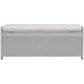 TREXM Storage Bench with 3 Shutter-shaped Doors, Shoe Bench with Removable Cushion and Hidden Storage Space (Gray Wash, OLD SKU: WF284226AAE)