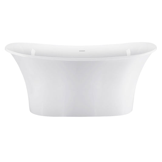 67" 100% Acrylic Freestanding Bathtub, Contemporary Soaking Tub, white Bathtub