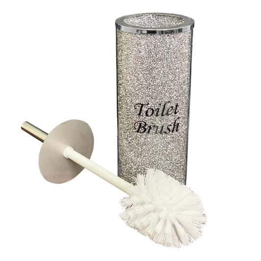 Ambrose Exquisite Glass Toilet Brush Holder in Gift Box (Includes Brush) Bathroom Accessories